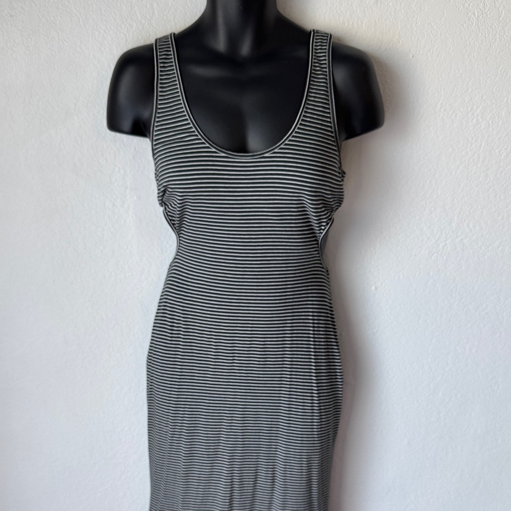 Skin 100% Cotton Striped Cutout Dress